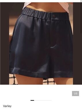 Varley dress short navy satin Women's High-Rise Shorts M